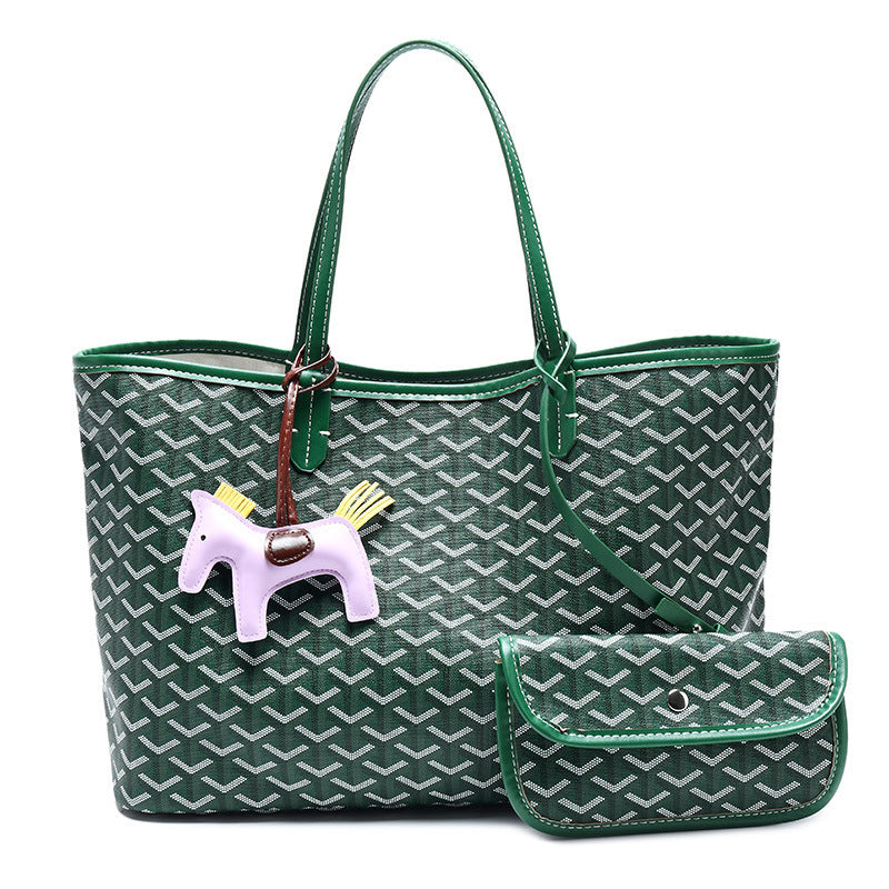 Dog Teeth Shopping Basket Beach Design Handbags