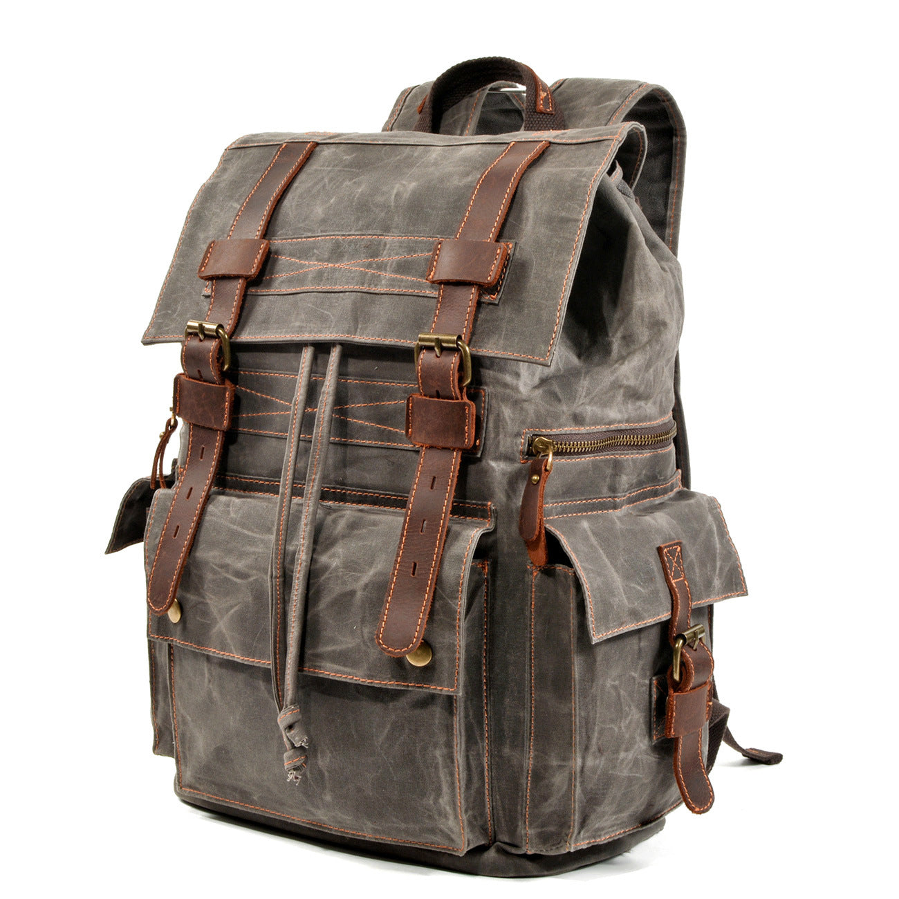 Women's & Men's Vintage And Beeswax Canvas Leisure Crazy Horse Backpacks