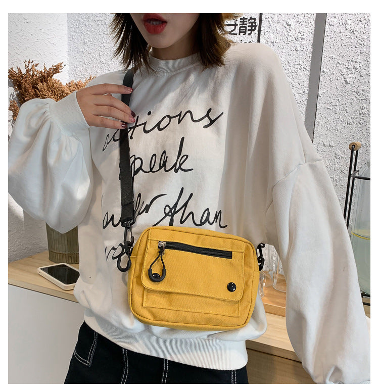 Women's Canvas Mobile Can Be Added Crossbody Bags