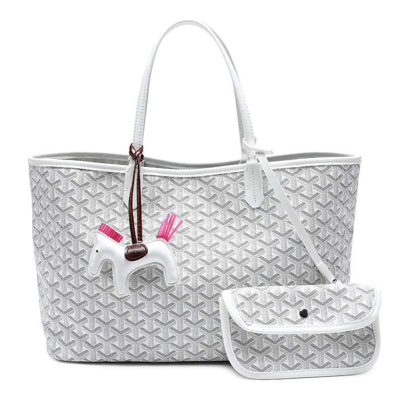 Dog Teeth Shopping Basket Beach Design Handbags