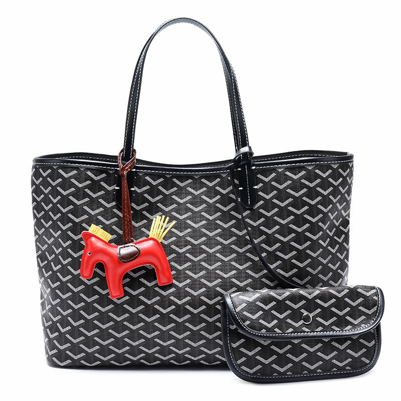 Dog Teeth Shopping Basket Beach Design Handbags