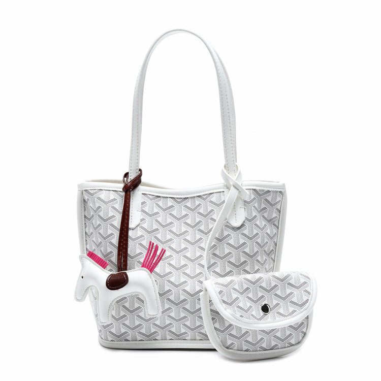 Dog Teeth Shopping Basket Beach Design Handbags