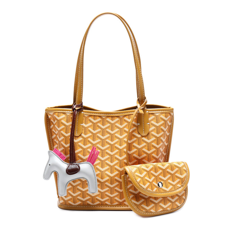 Dog Teeth Shopping Basket Beach Design Handbags