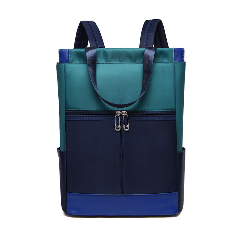 Women's Oxford Cloth Contrast Color Portable Computer Backpacks