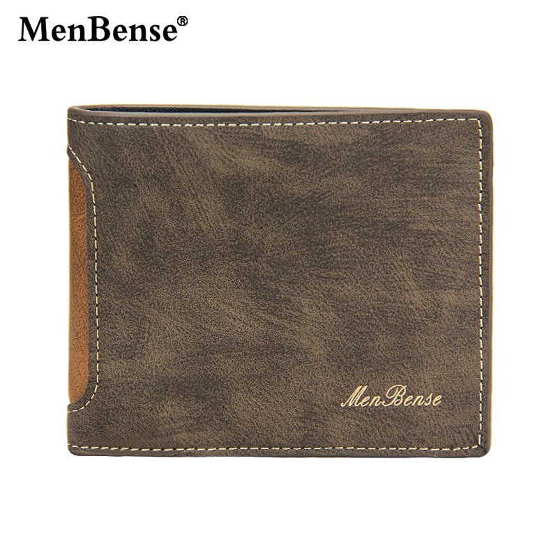 Men's Short Chic Patchwork Multiple Slots Men's Wallets