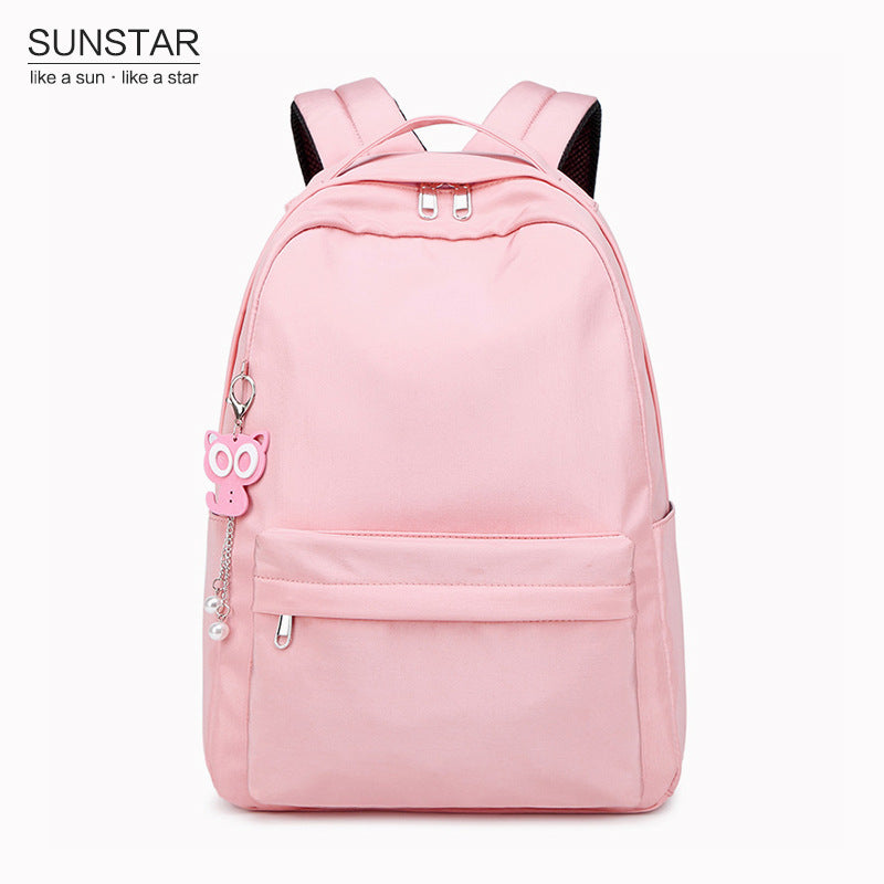 Female Korean College Solid Color Fashion Backpacks