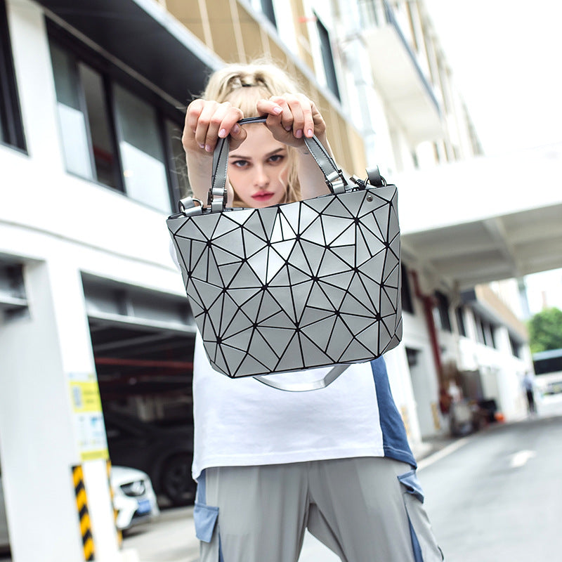 Elegant Women's Slouchy Korean Trendy Rhombus Shoulder Bags