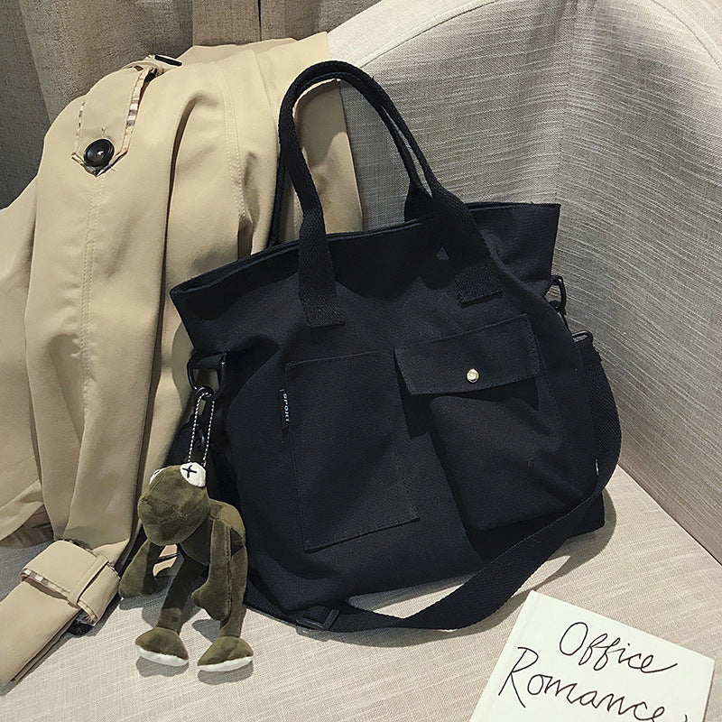 Women's Big Class Solid Color Hand-held Handbags