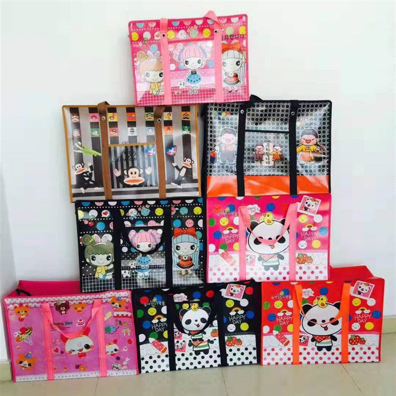 Thickened Waterproof Film Fabric Buggy Printed Travel Bags