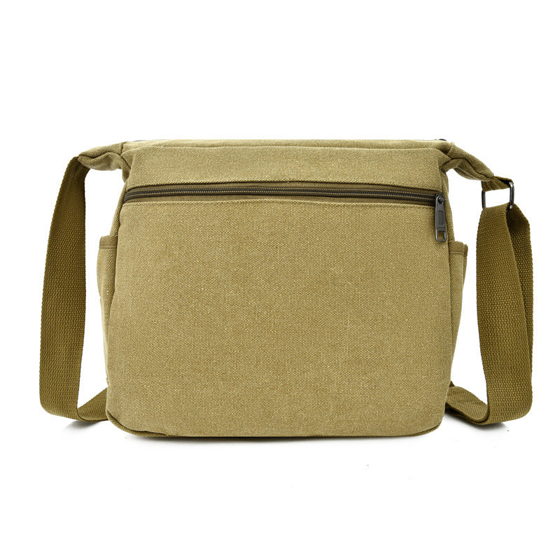 Women's & Men's & Canvas Oblique Pattern Running Rivers Crossbody Bags