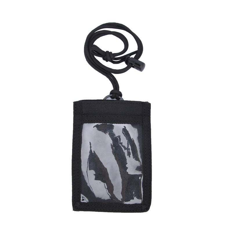 Military Fan Portable Name Tag Sling Card Holder