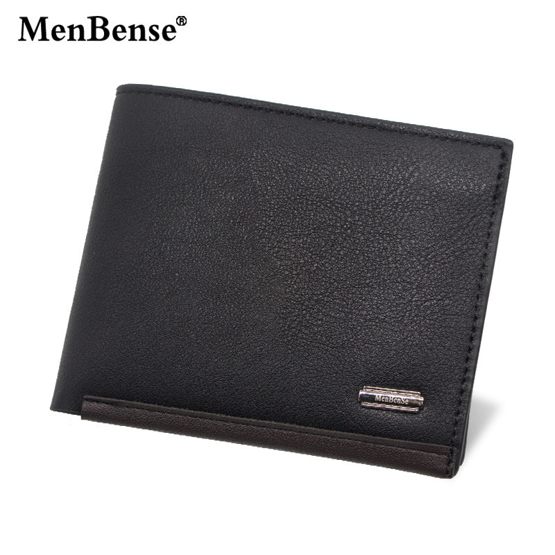 Slouchy Men's Short Business Horizontal Pocket Men's Wallet