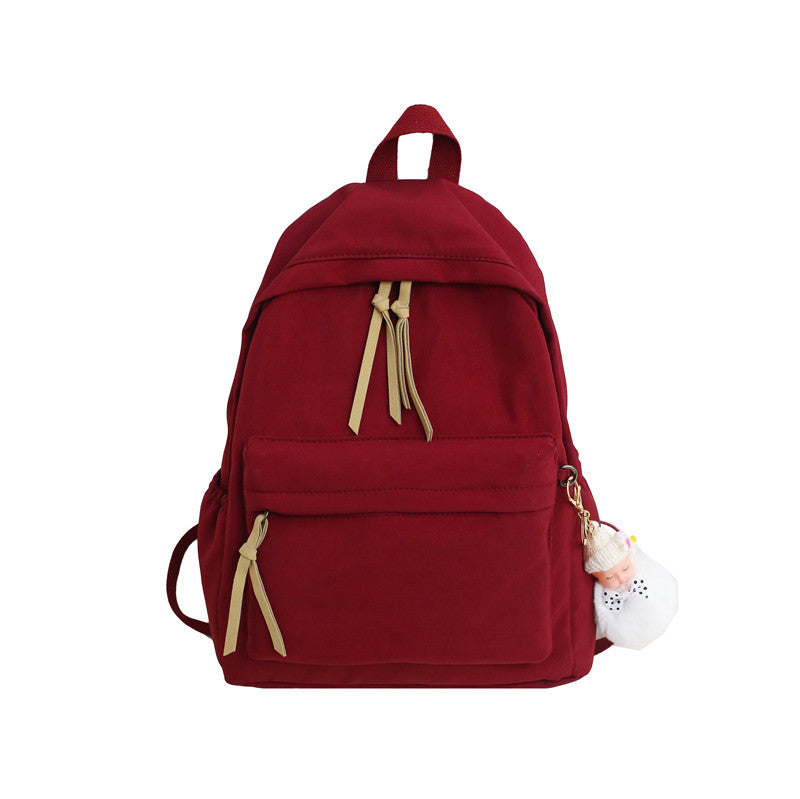 Women's & Men's Korean Style Simple Fashion Solid Color Backpacks