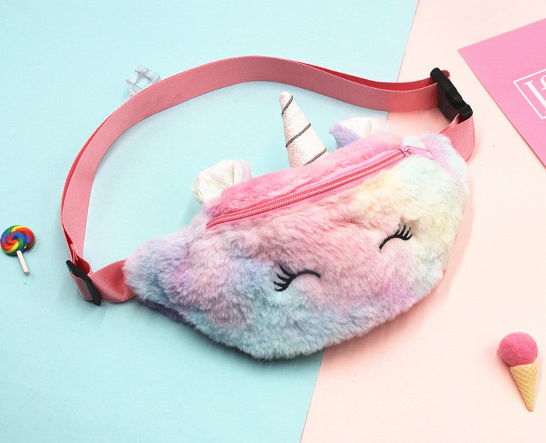 Children's Winter Plush Unicorn Cartoon Cute Bags