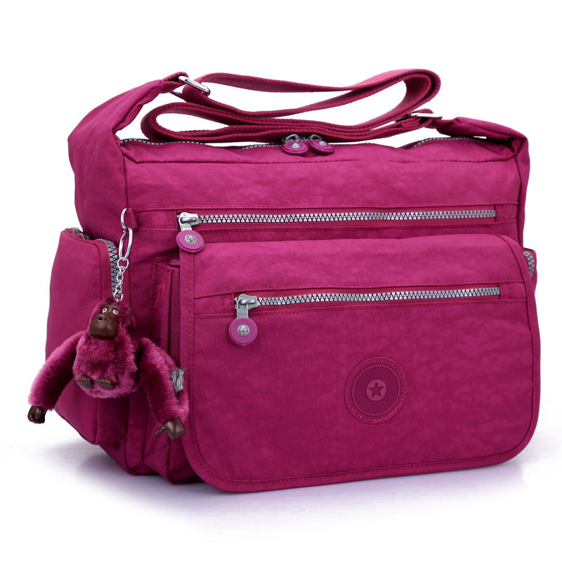 Women's Monkey Nylon Cloth Mummy Large Shoulder Bags