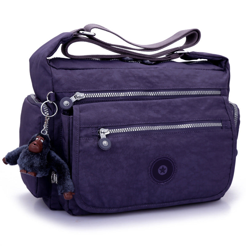 Women's Monkey Nylon Cloth Mummy Large Shoulder Bags