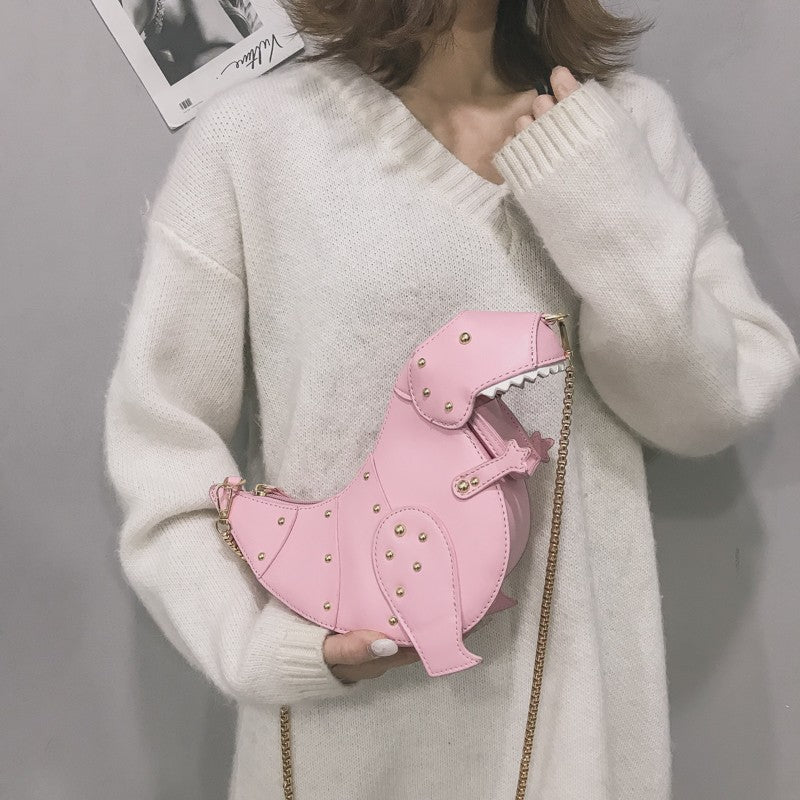 Girly Fashion Three-dimensional Dinosaur Doll Chain Crossbody Bags