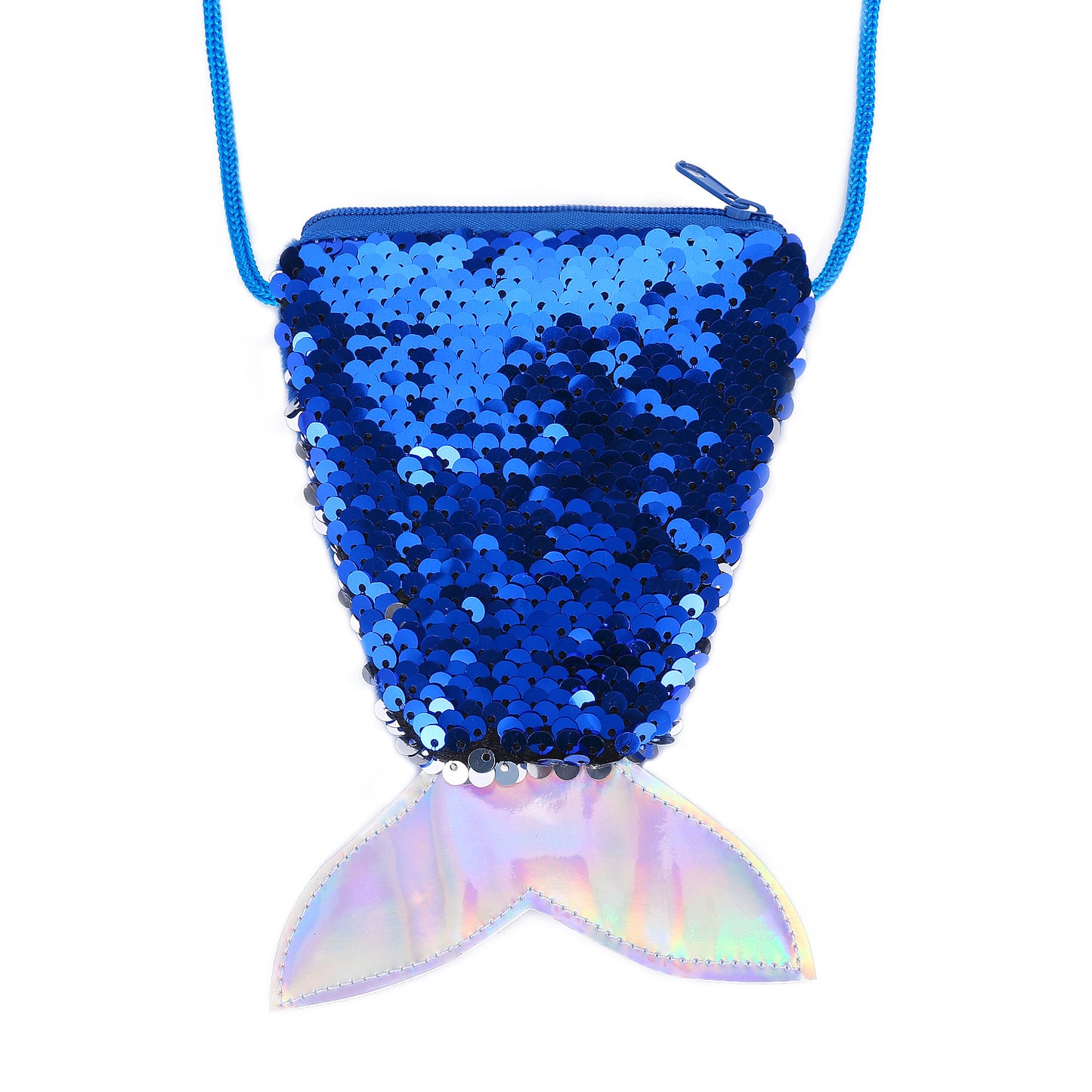 Creative Fish Tail Sequined Lanyard Mermaid Ladies Wallets