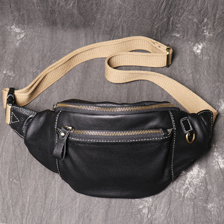 Women's & Men's Leather Fashion Soft Men's Chest Bags