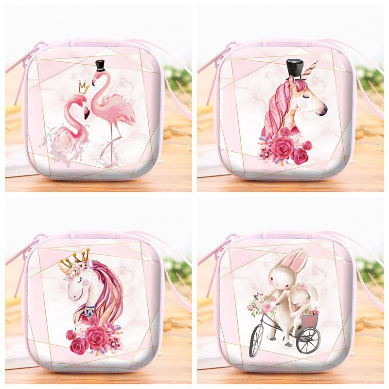 Cartoon Game Machine Tinplate Zipper Earphones Coin Purses