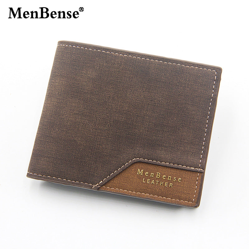 Men's Printed Hinge Short Frosted Multiple Slots Men's Wallets