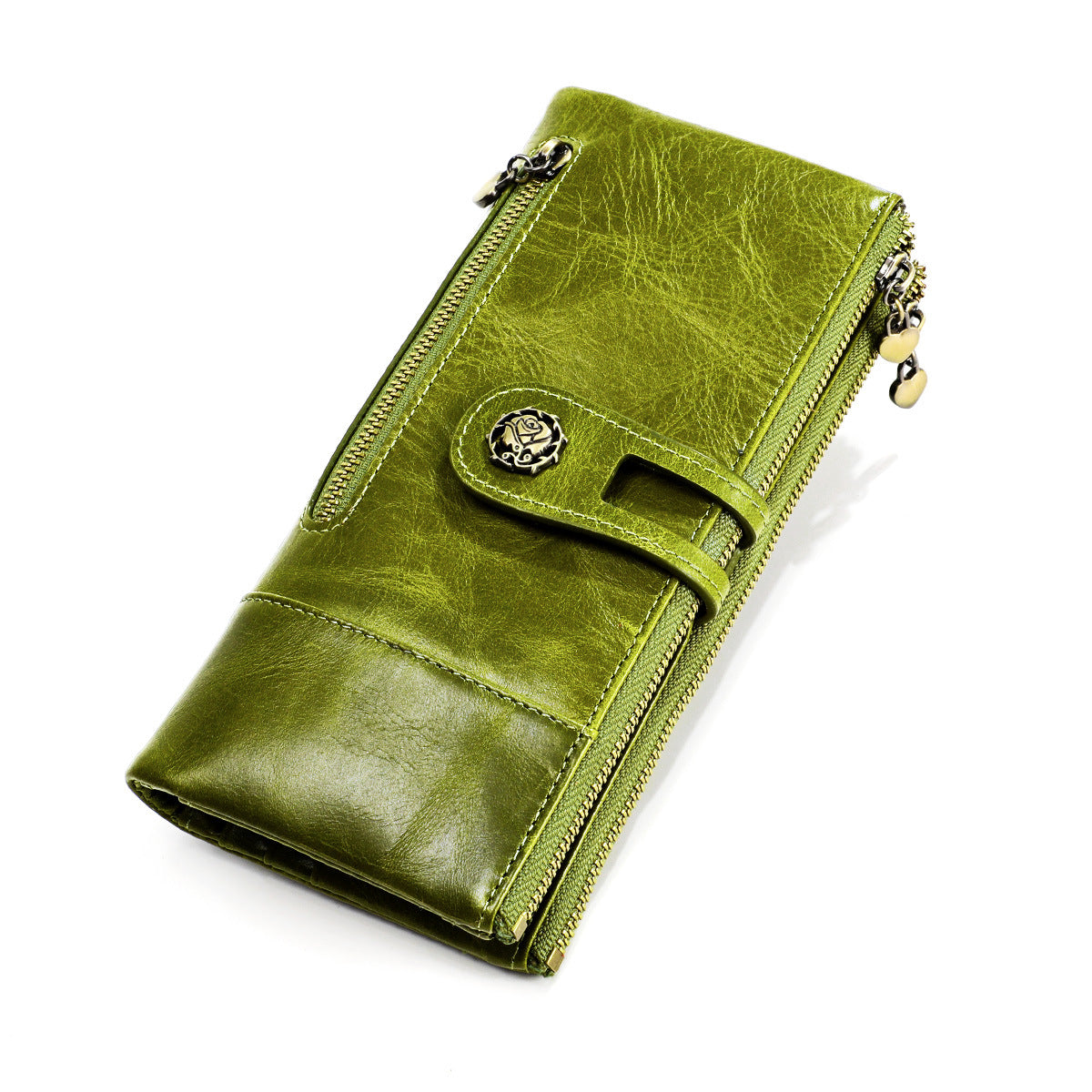 Women's Swiping Long Retro Leather Korean Fashion Ladies Wallet