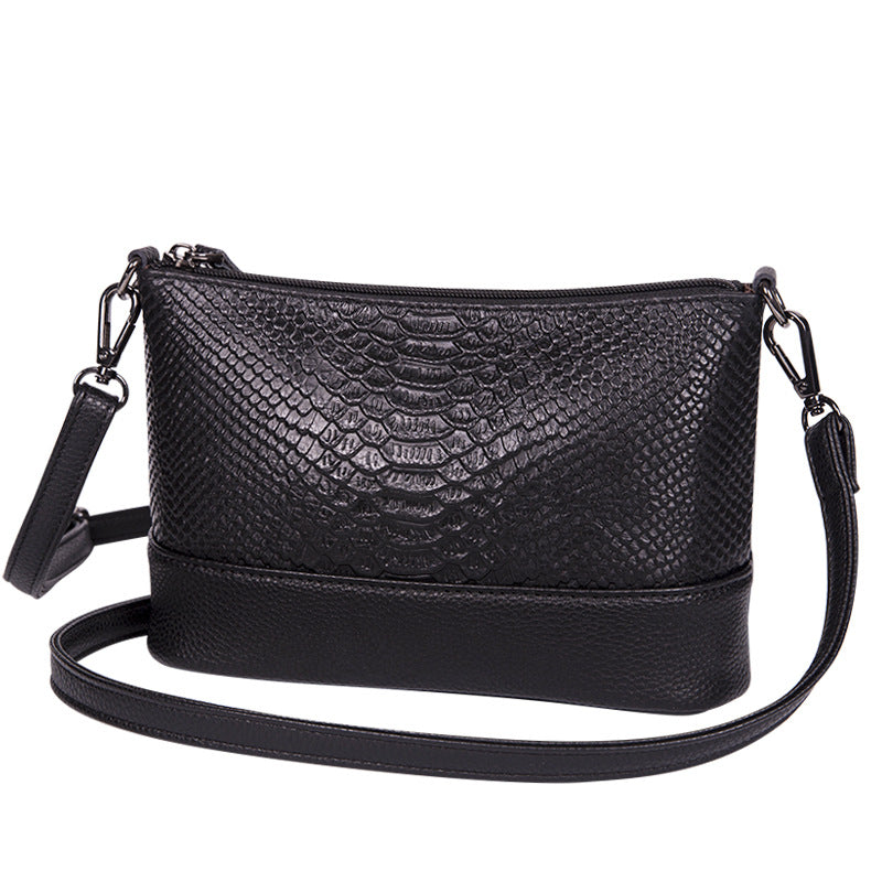 Women's Cowhide Fashion Genuine Leather For Trendy Crocodile Crossbody Bags