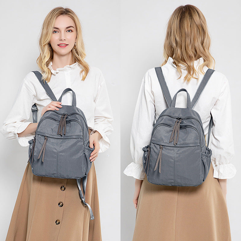 Women's Easy To Match Fashion Oxford Cloth Simple Korean Style Backpacks