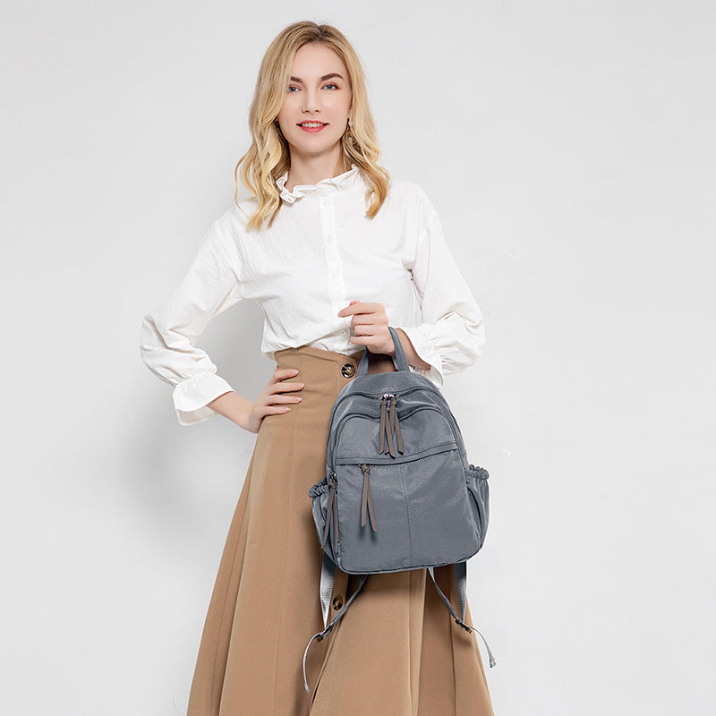 Women's Easy To Match Fashion Oxford Cloth Simple Korean Style Backpacks