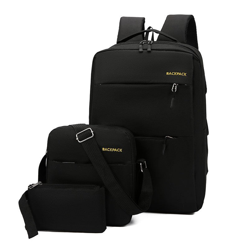 Men's Business Fixed Leisure Fashion Three-piece Set Backpacks