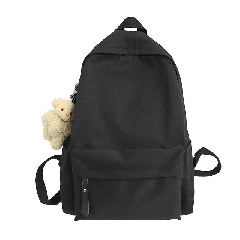 Women's & Men's Literary Style Solid Color Fresh And Backpacks