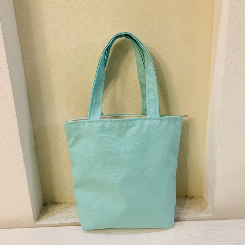 Simple Canvas Bale Of Cotton Lunch Handbags