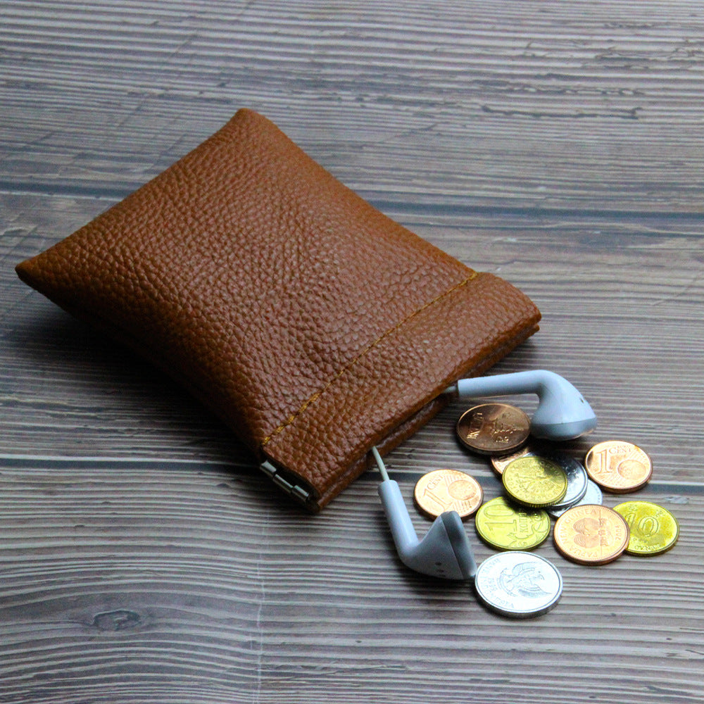 Women's & Men's & Earphone Storage Leather Coin Purses