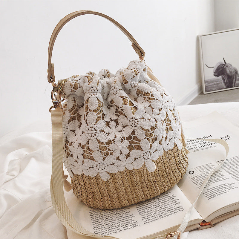 Holiday Fairy Rattan Beach Portable Female Bags