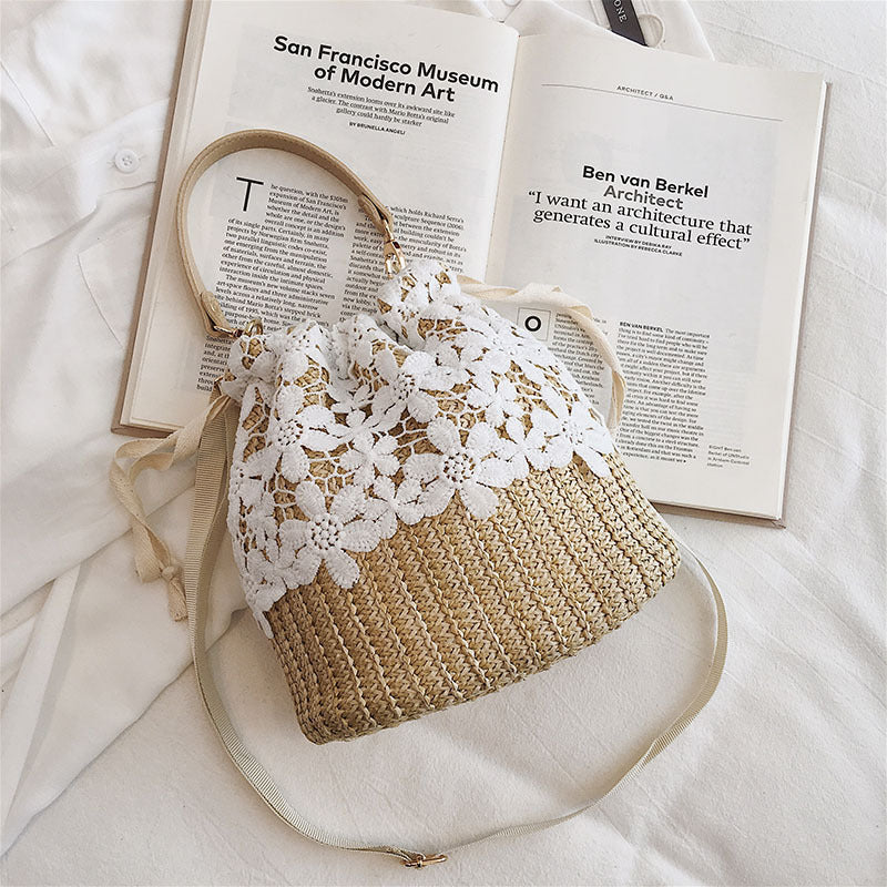 Holiday Fairy Rattan Beach Portable Female Bags