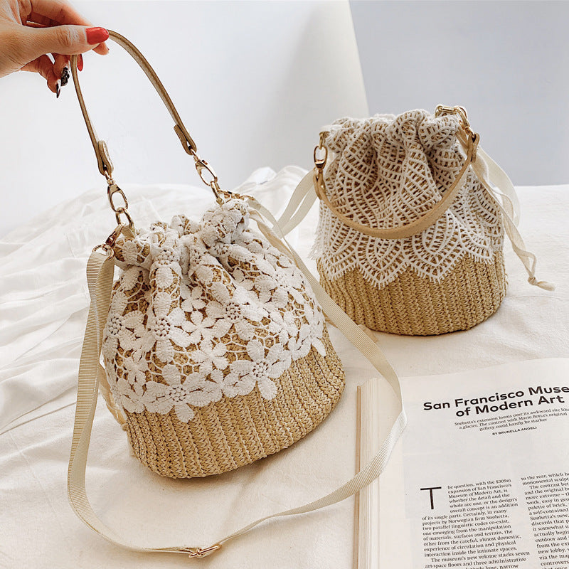 Holiday Fairy Rattan Beach Portable Female Bags