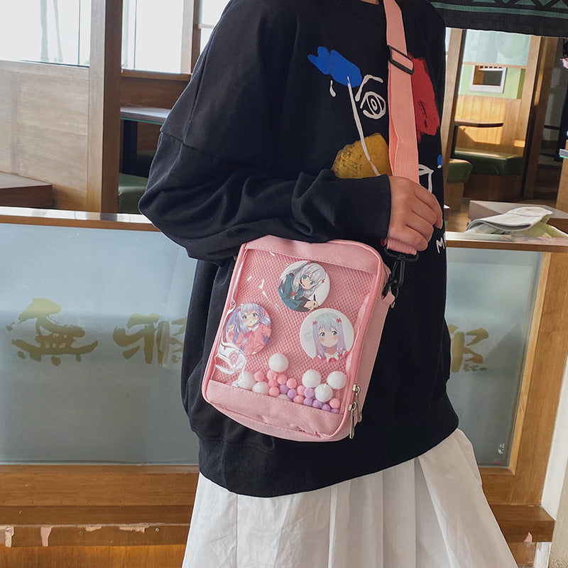 Anime Peripheral Creative Badge Doll Cartoon Funny Crossbody Bags
