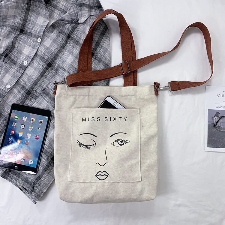 Women's Soft Cute Large Capacity Cloth Book Can Bags
