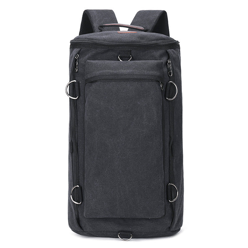 Men's Fashion Large Capacity Cylinder Trend Canvas Backpacks