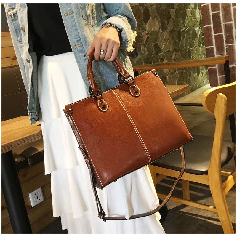 Women's New Stylish Spring Cowhide Leather Handbags