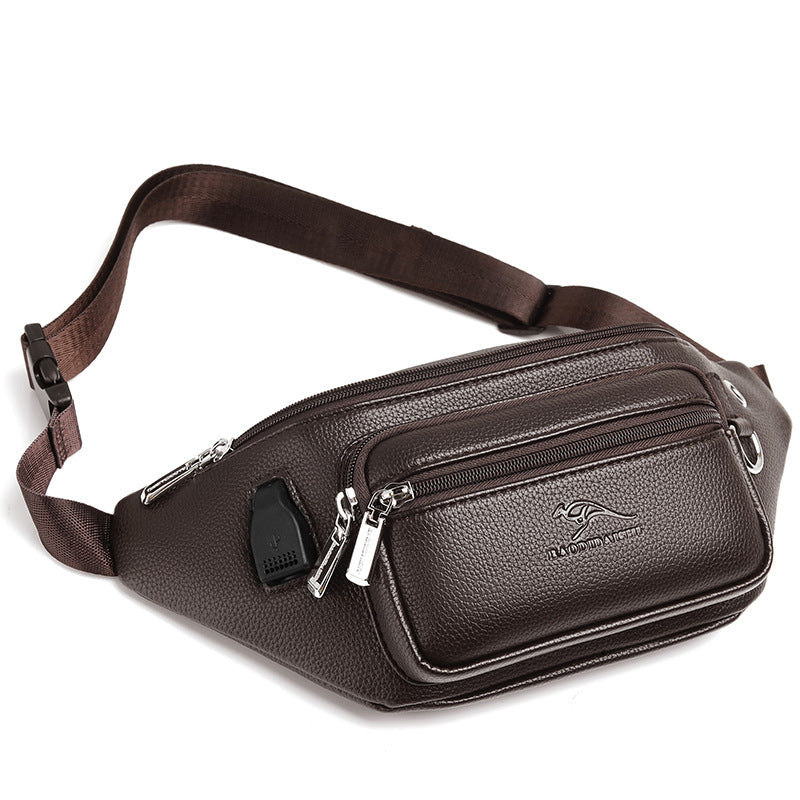 Men's Kangaroo Large Capacity Leisure Mobile Fashion Phone Bags