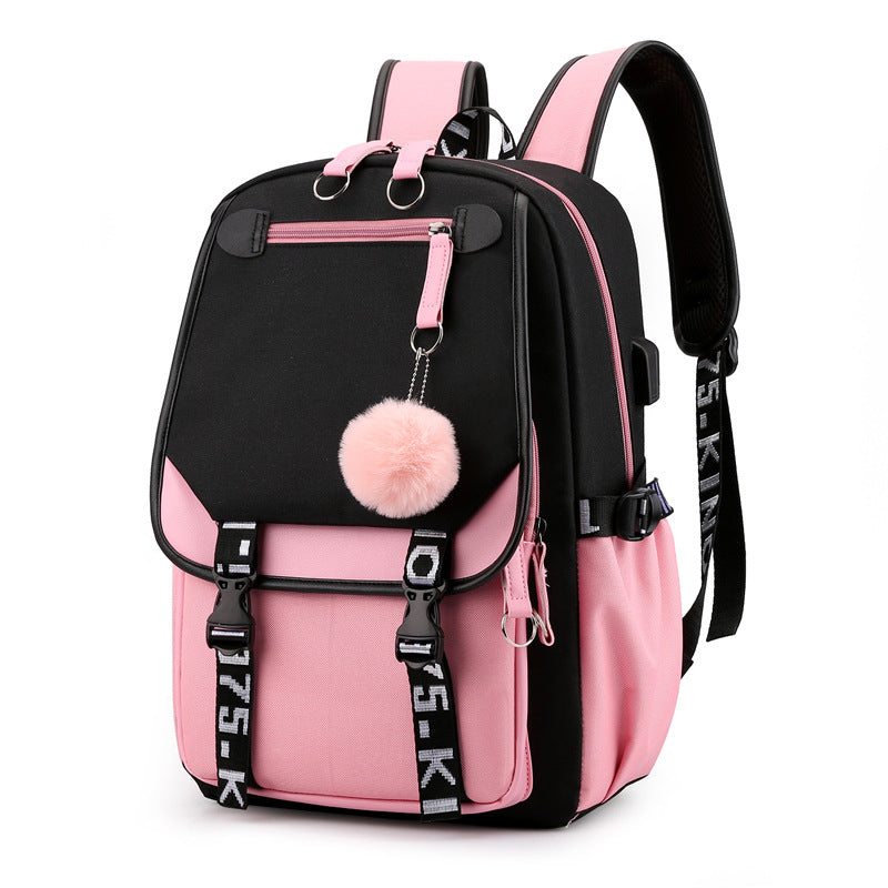 Men's Thermal Transfer Oxford Cloth Trendy Large Backpacks