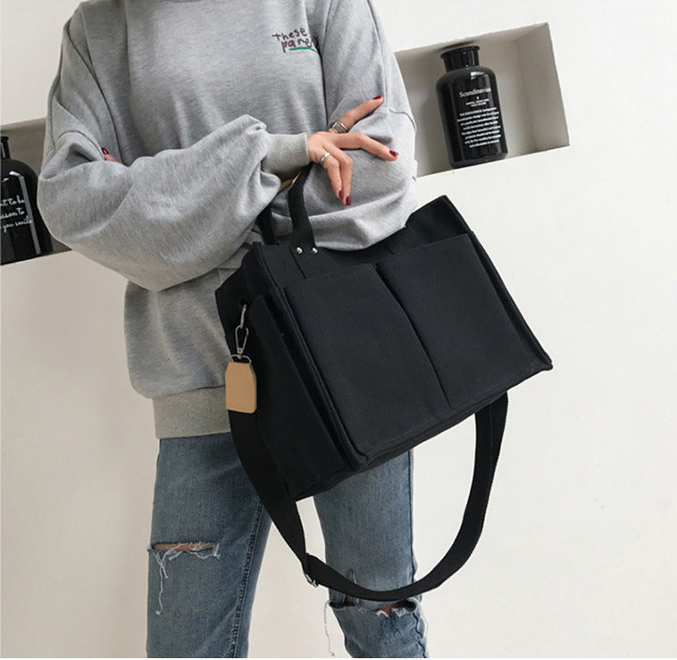Women's Large Capacity Canvas Portable Fashion Crossbody Bags