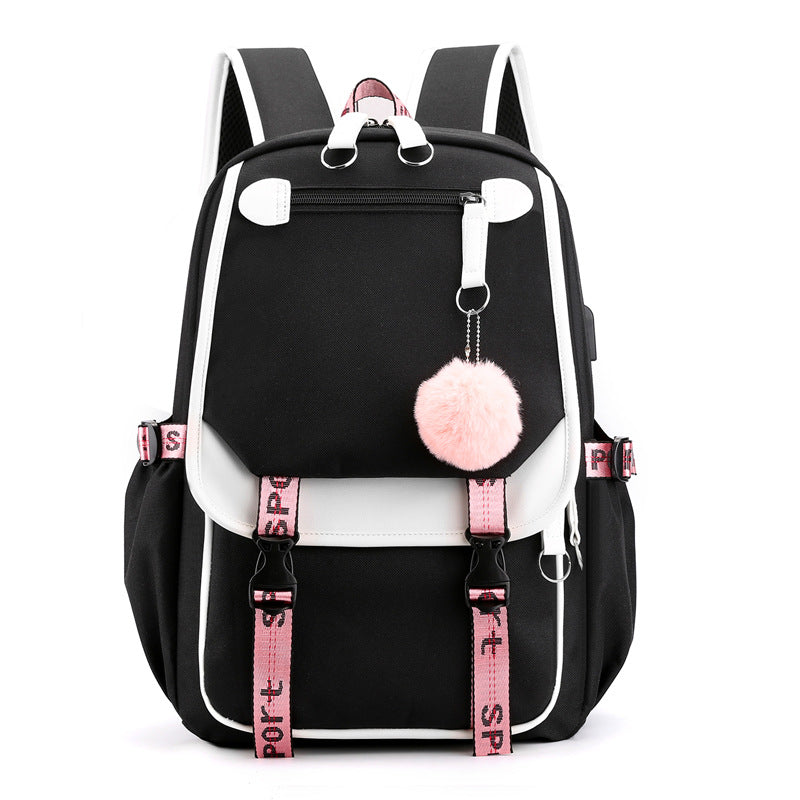 Men's Thermal Transfer Oxford Cloth Trendy Large Backpacks