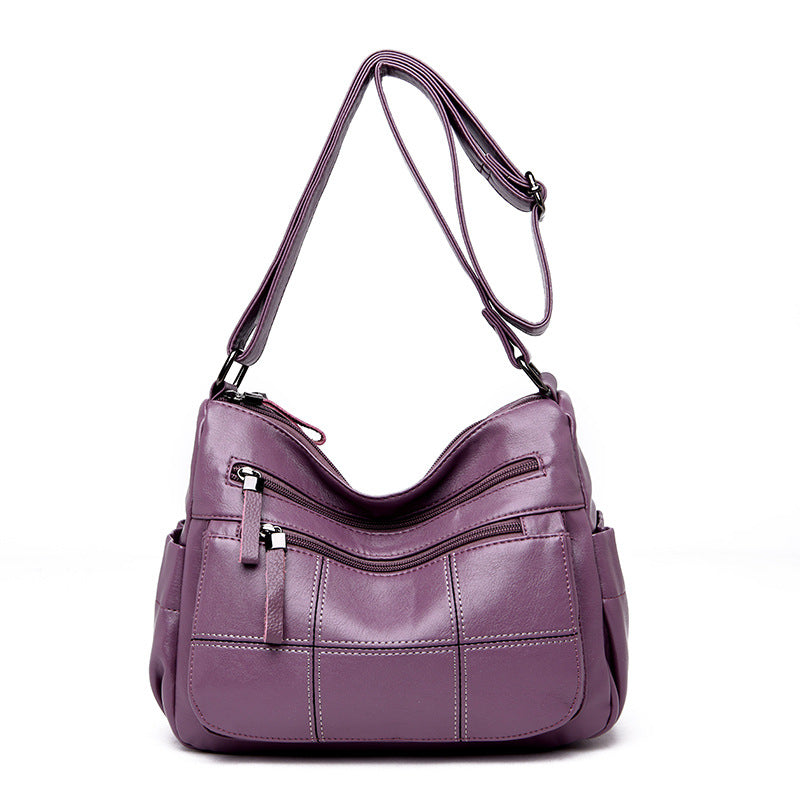 Graceful Women's Fashion Soft Leather Mother Shoulder Bags