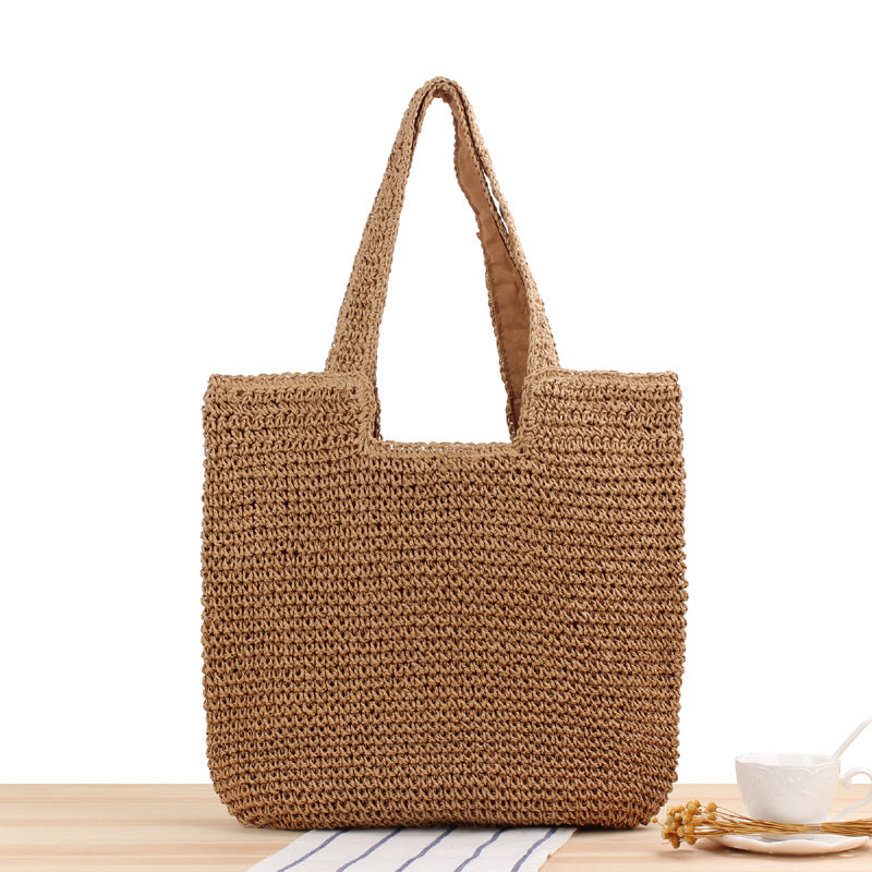 Fashion Straw Mori Style Hand-woven Large Capacity Shoulder Bags