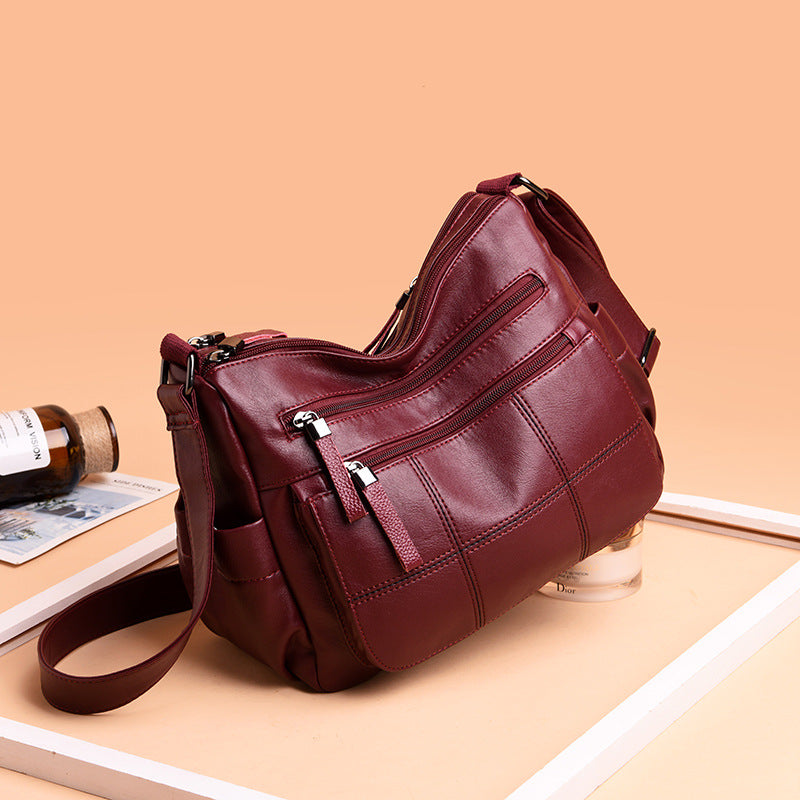 Graceful Women's Fashion Soft Leather Mother Shoulder Bags