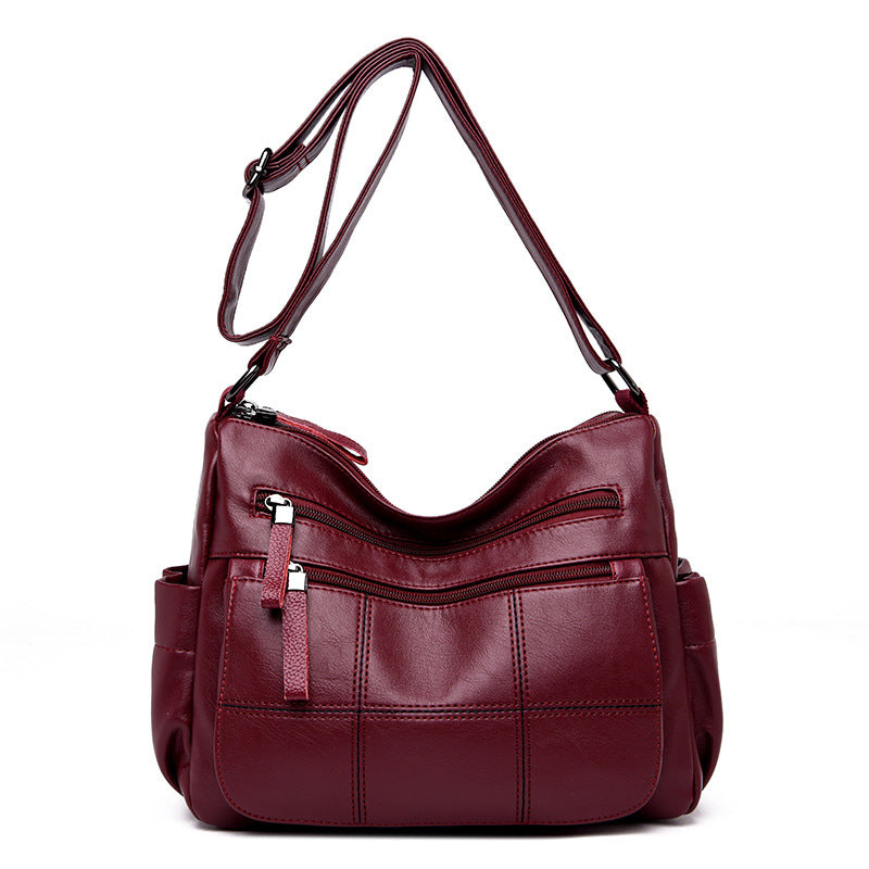 Graceful Women's Fashion Soft Leather Mother Shoulder Bags