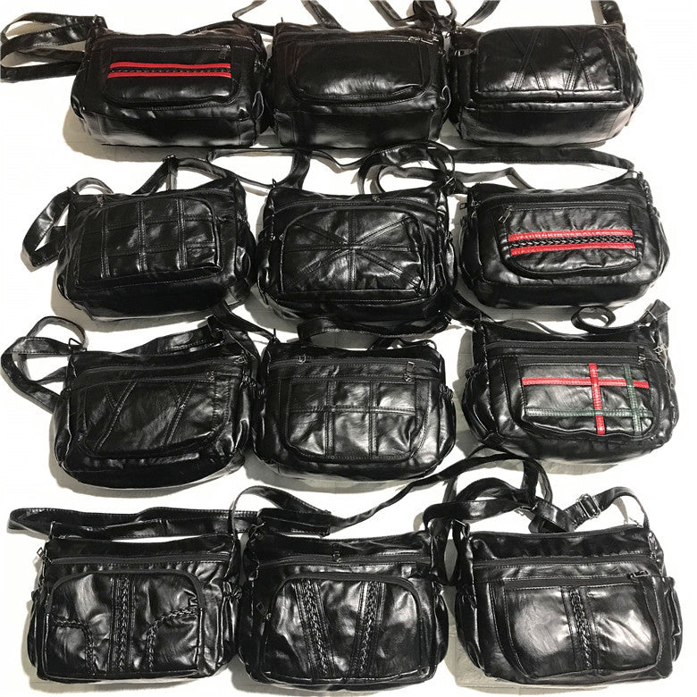 Women's Running Rivers Lakes Stall Washed Leather Crossbody Bags