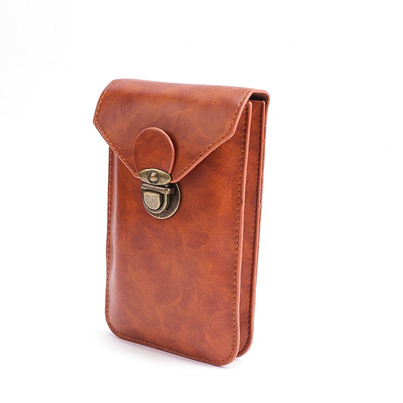 Men's Retro Wear Mobile Pouch Leatherette People Phone Bags